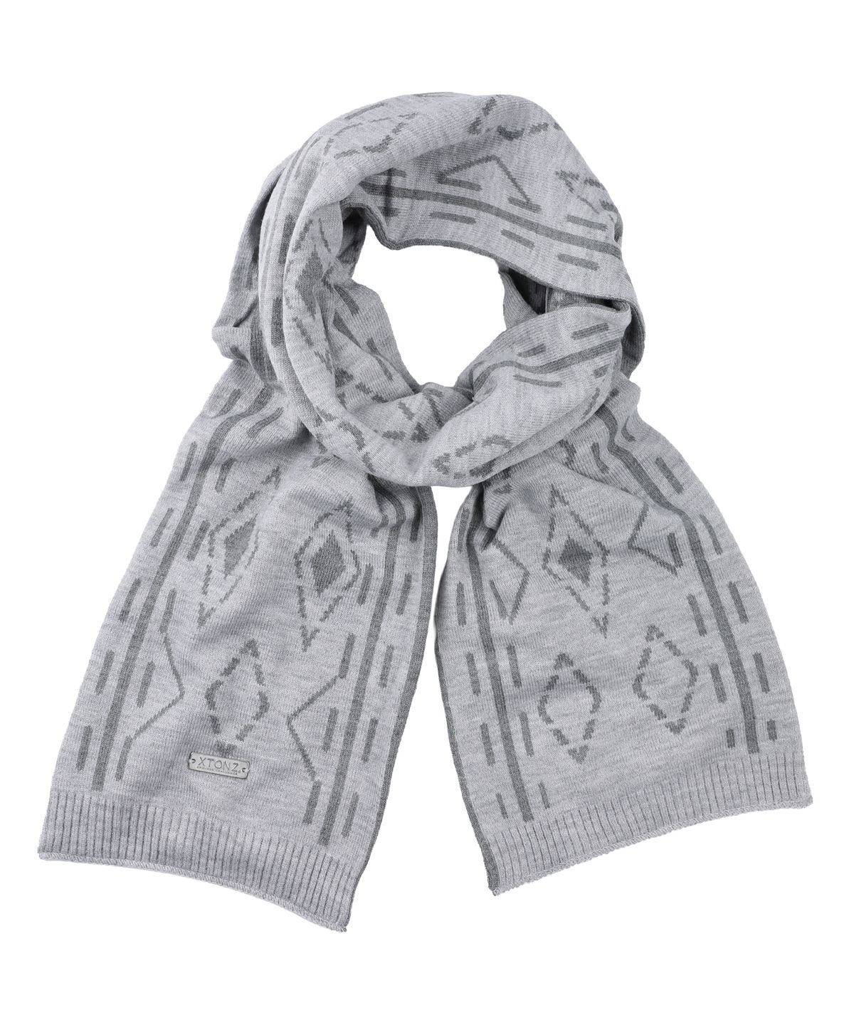 엑스톤즈(XTONZ) XTA096 에스닉 투톤 리버시블 머플러 (LIGHT GRAY/GRAY)