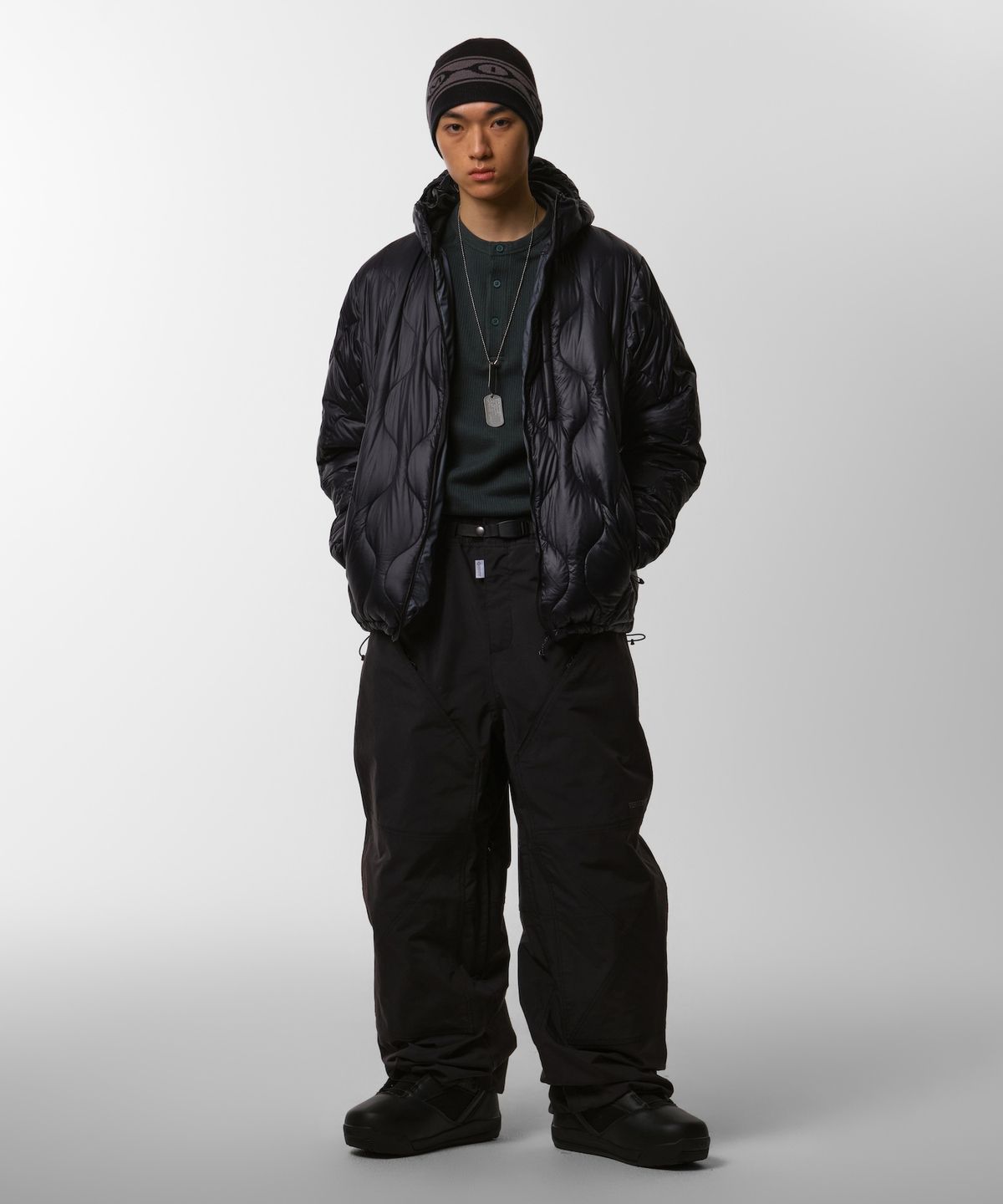 디미토(DIMITO) VTX BANDED DOUBLE KNEE PANTS (WIDE FIT LV.1) BLACK