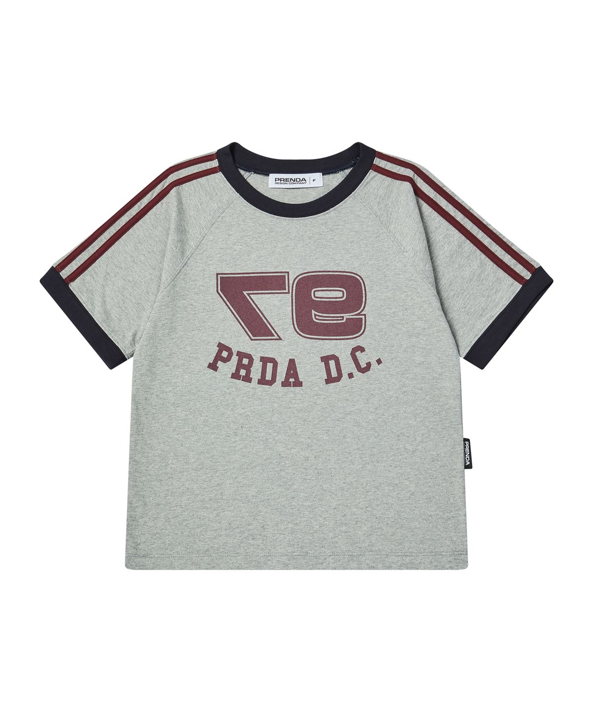 프렌다(PRENDA) [리퍼브] 97 PDC LOGO COLORING RAGLAN TEE GRAY