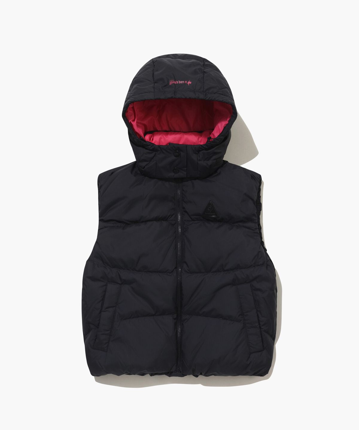 르꼬끄 골프(LECOQ GOLF) 여성 탈부착 후드 덕다운 베스트 _BLCK GQ422LWVO1