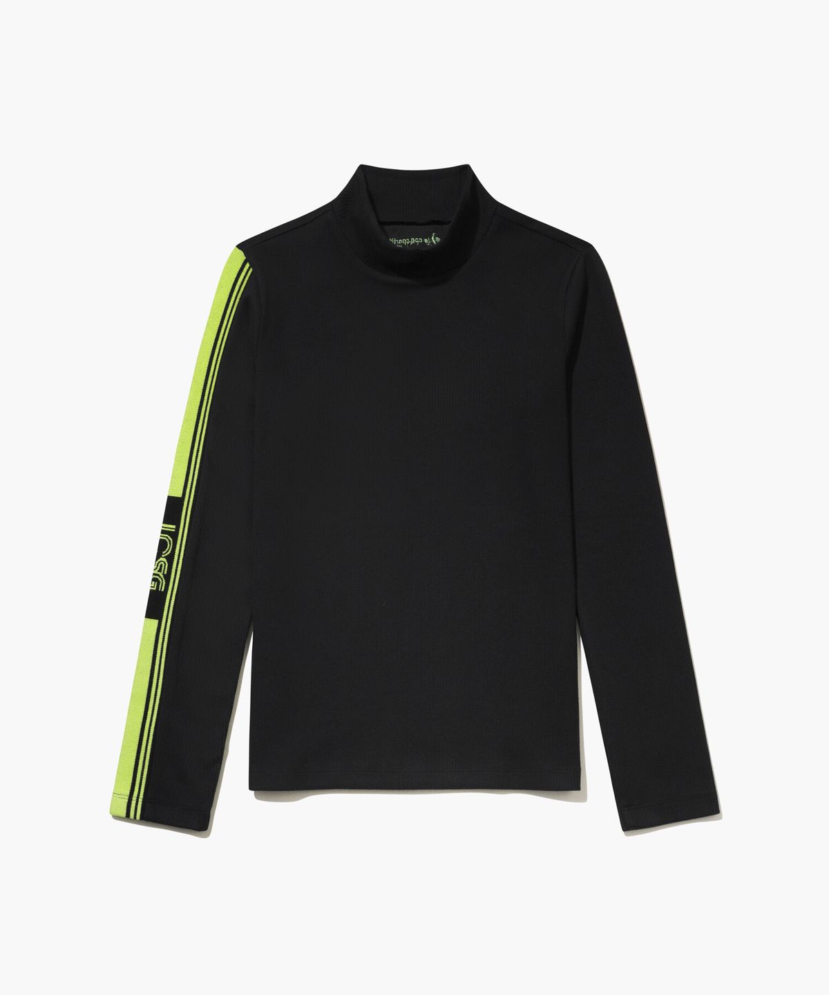 르꼬끄 골프(LECOQ GOLF) 여성 하프넥 골지 티셔츠 _BLCK GQ422LILO2