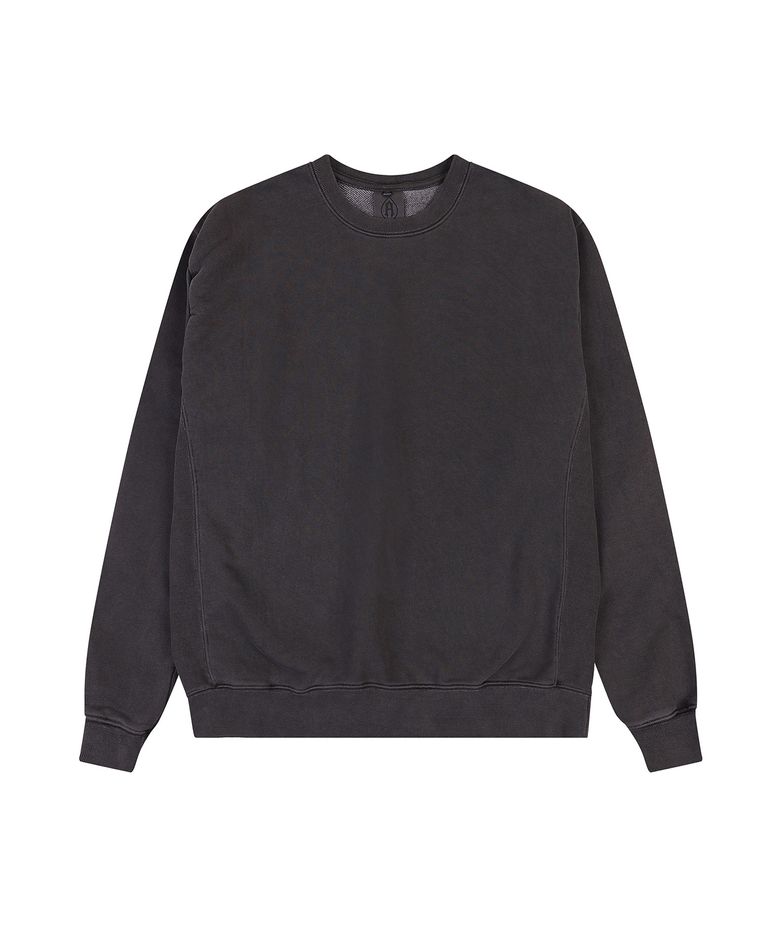 SIDE CUT-LINE PIGMENT SWEATSHIRT (CHARCOAL)