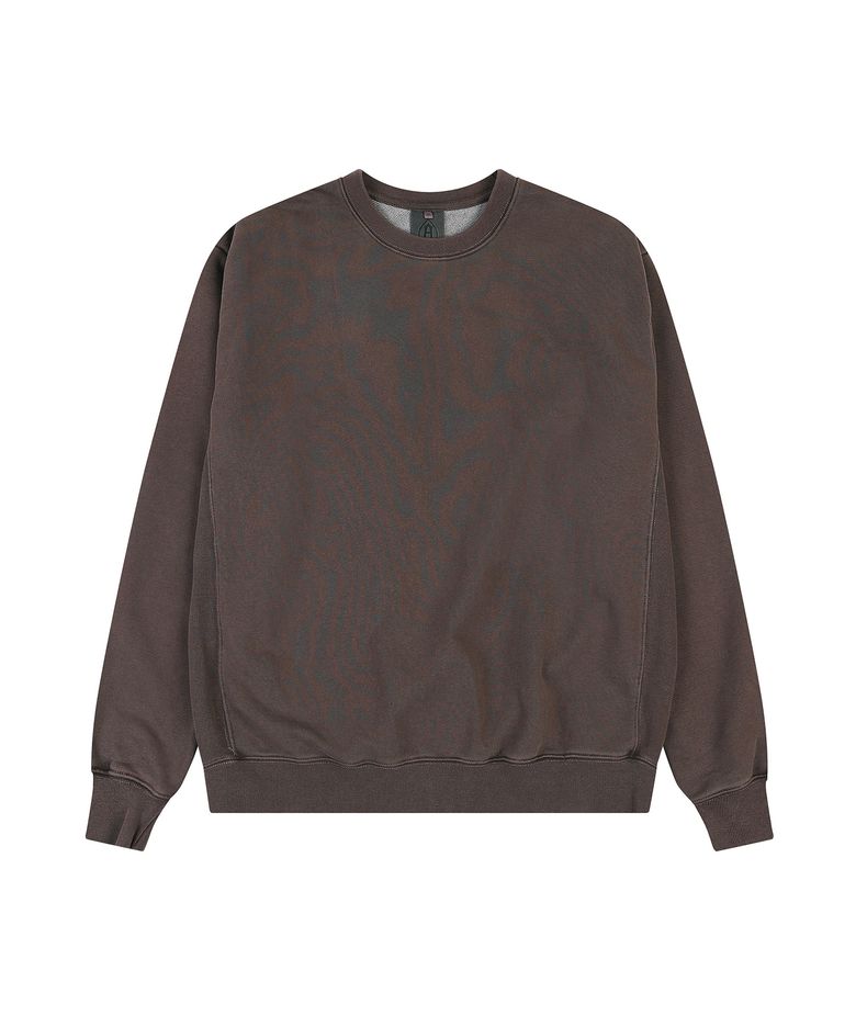 SIDE CUT-LINE PIGMENT SWEATSHIRT (BROWN)