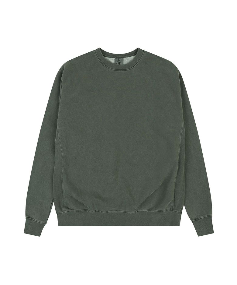 SIDE CUT-LINE PIGMENT SWEATSHIRT (KHAKI)