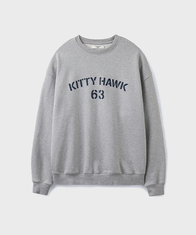 KITTY HAWK LOGO PRINTED SWEATSHIRT [MELANGE GRAY]