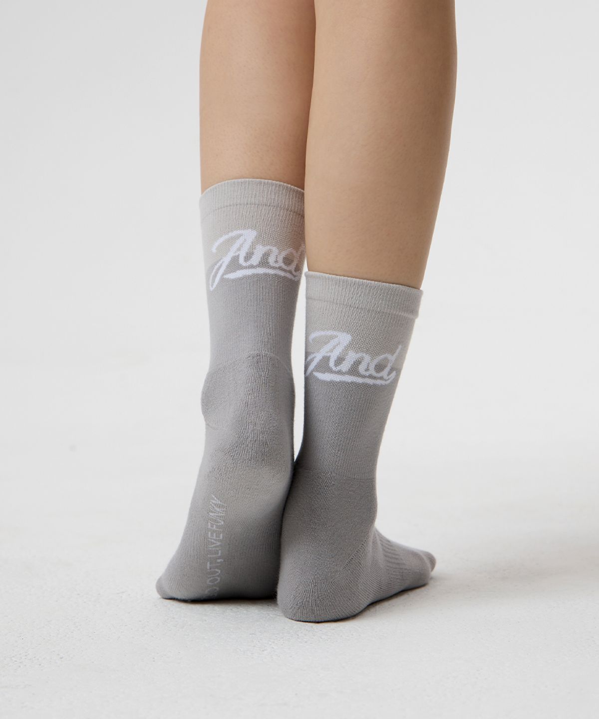 앤드 골프(AND GOLF) Slim Fit Socks Grey