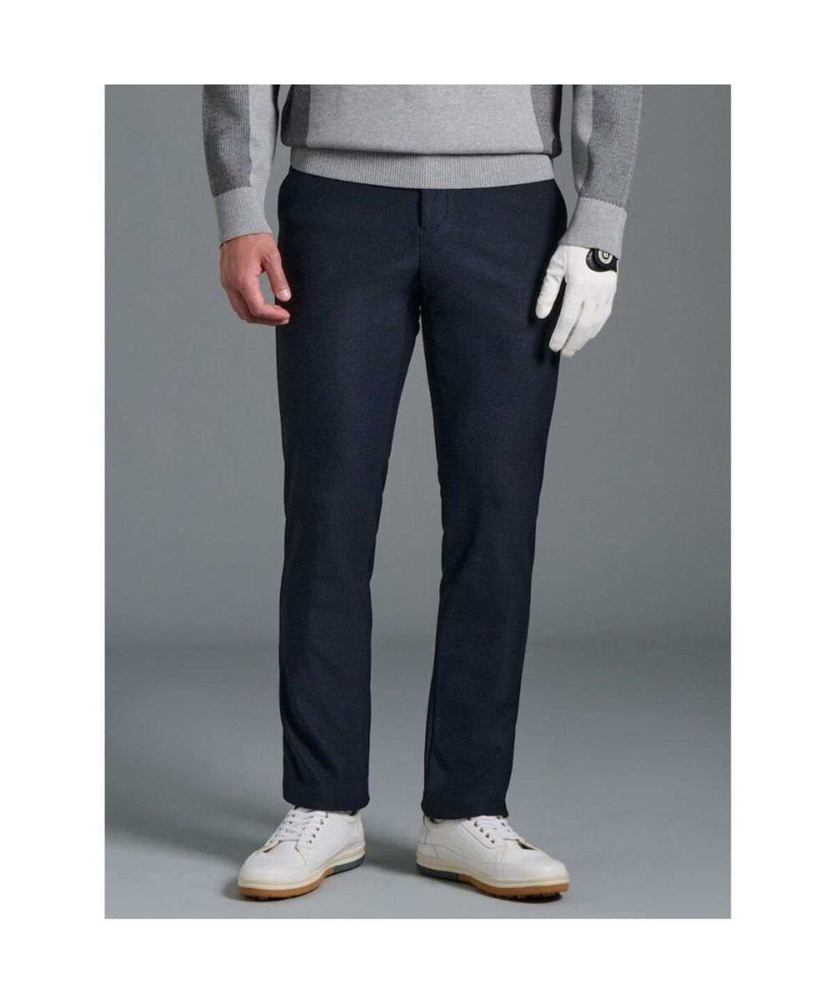빈폴골프(BEANPOLE GOLF) 남성 잔패턴 본딩 슬림 팬츠  네이비