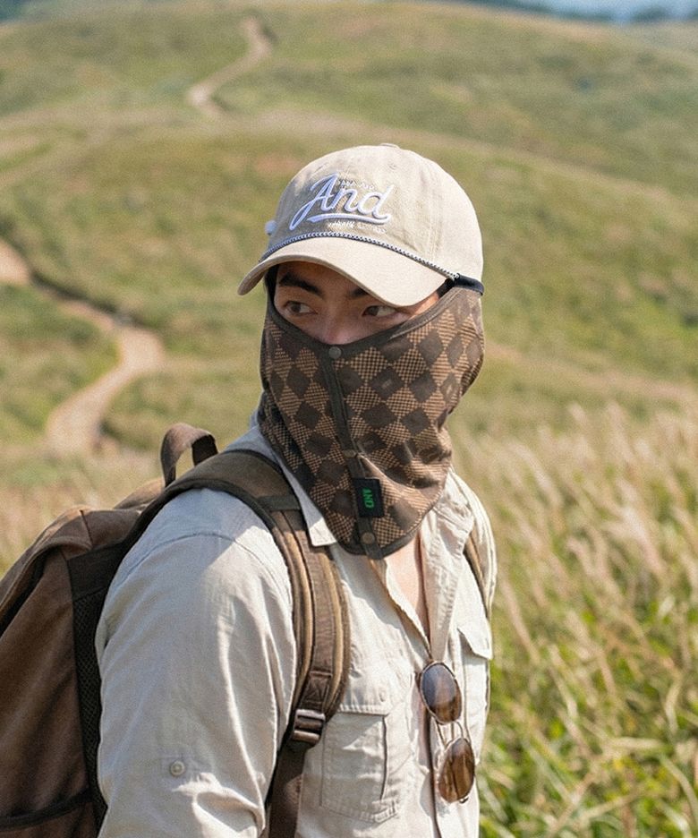 UV Scarf Check Brown