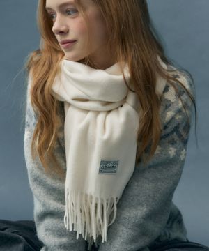 데일리 소프트 울 머플러 (아이보리)