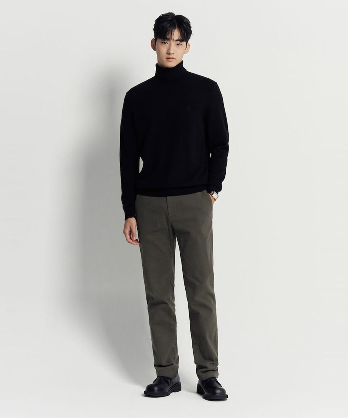 빈폴 멘(BEANPOLE MEN) 10수 트윌 스탠다드핏 팬츠  카키