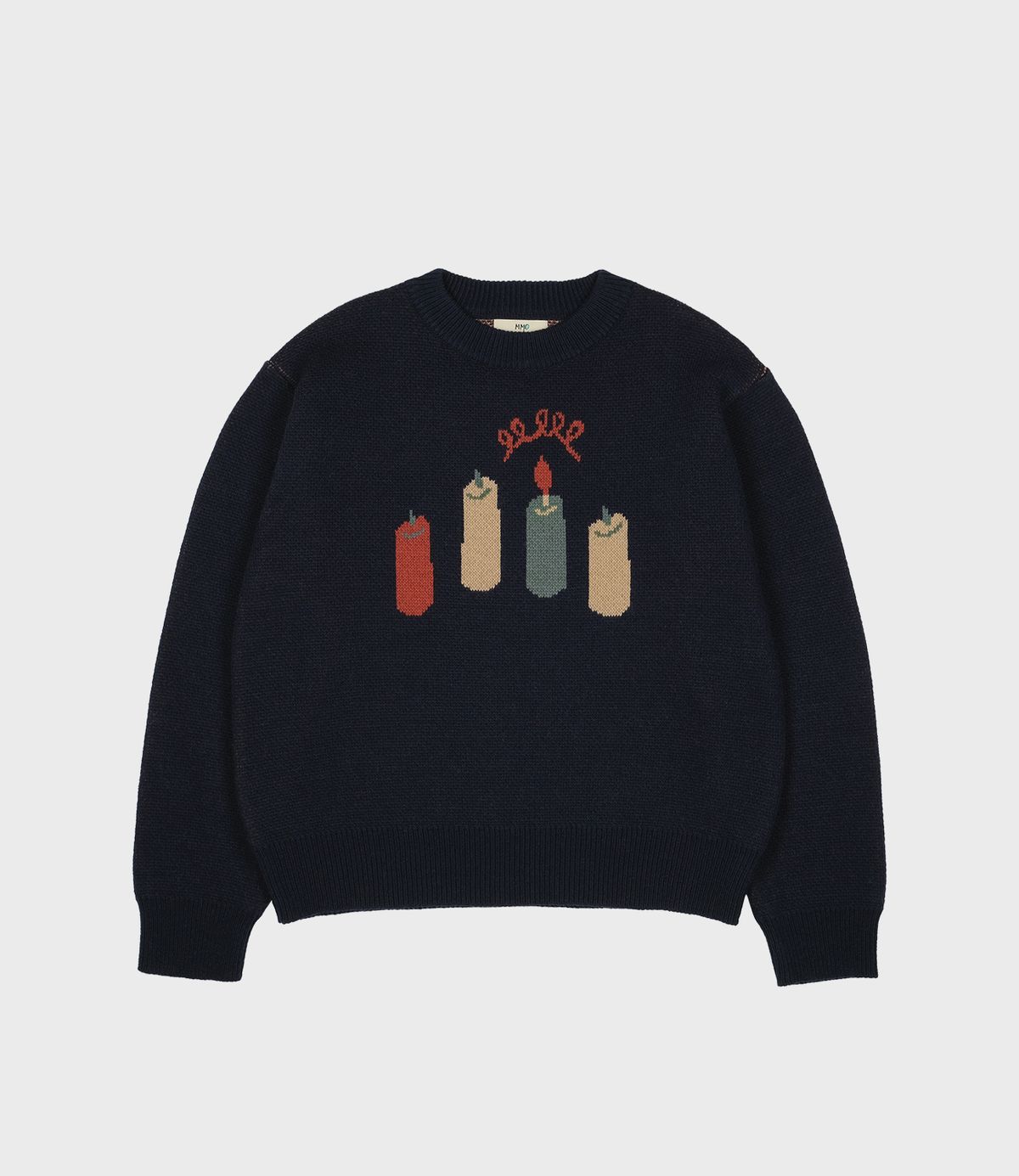 에메모가든(MMOGARDEN) (w) candle jacquard knit (2colors)