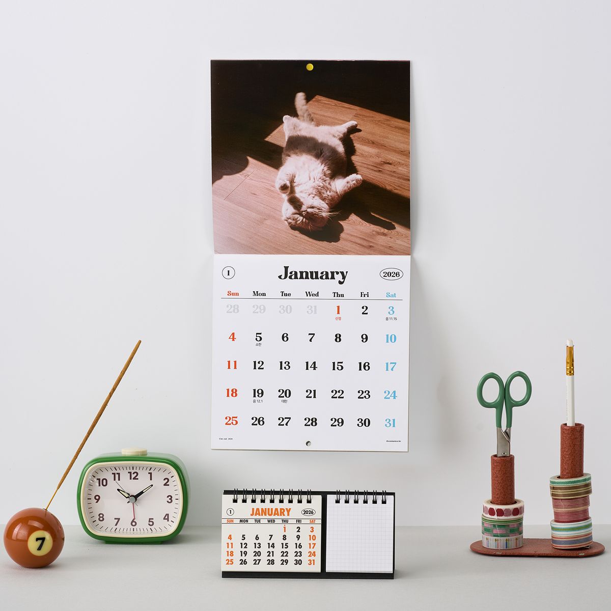 도큐멘토(DOCUMENTOR) 고양이 캘린더 2026