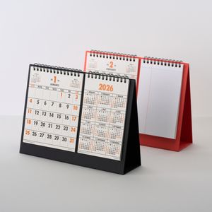 오렌지 듀얼 데스크 캘린더 2026