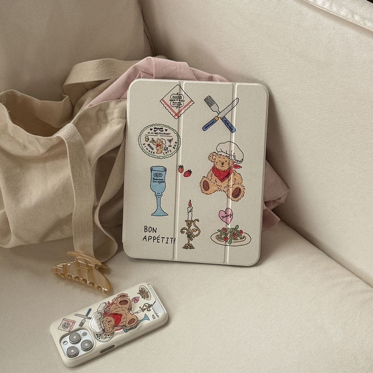 메이드모먼(MADEMOMENT) vintage restaurant pattern 디자인 [아이패드 케이스]