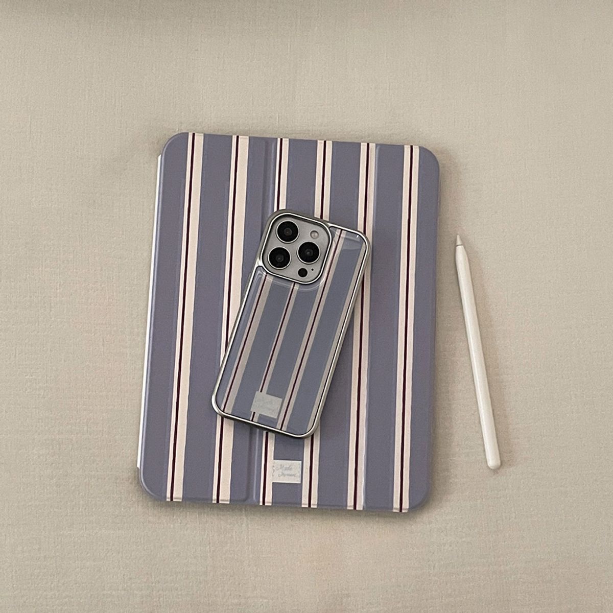 메이드모먼(MADEMOMENT) autumn cotton stripe 디자인 [아이패드 케이스]