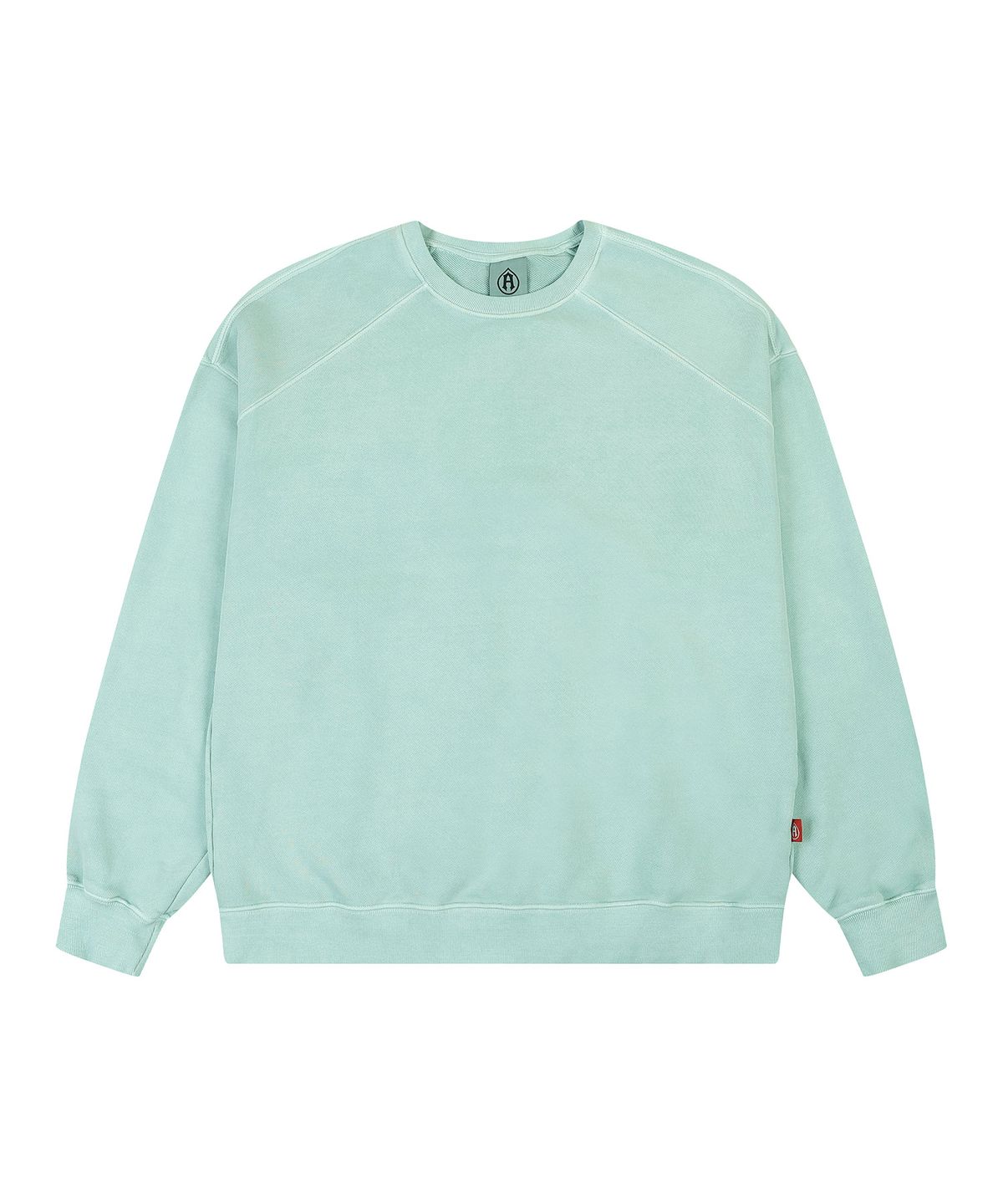 에이던엠(ADERNM) BACK CUT-LINE PIGMENT SWEATSHIRT (MINT)