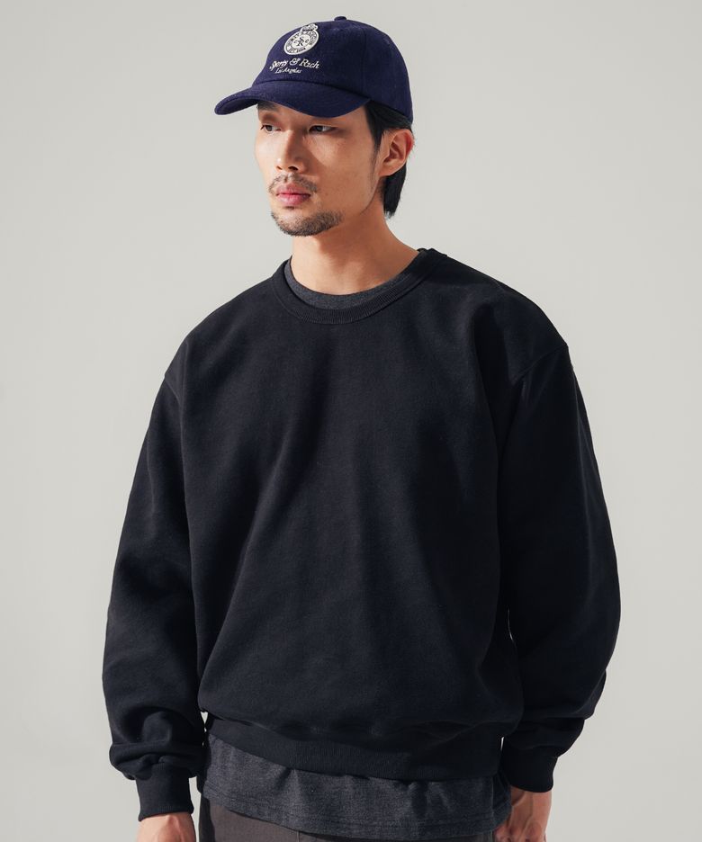 MTOR 어센틱 크루넥 맨투맨 블랙 KJMT1544