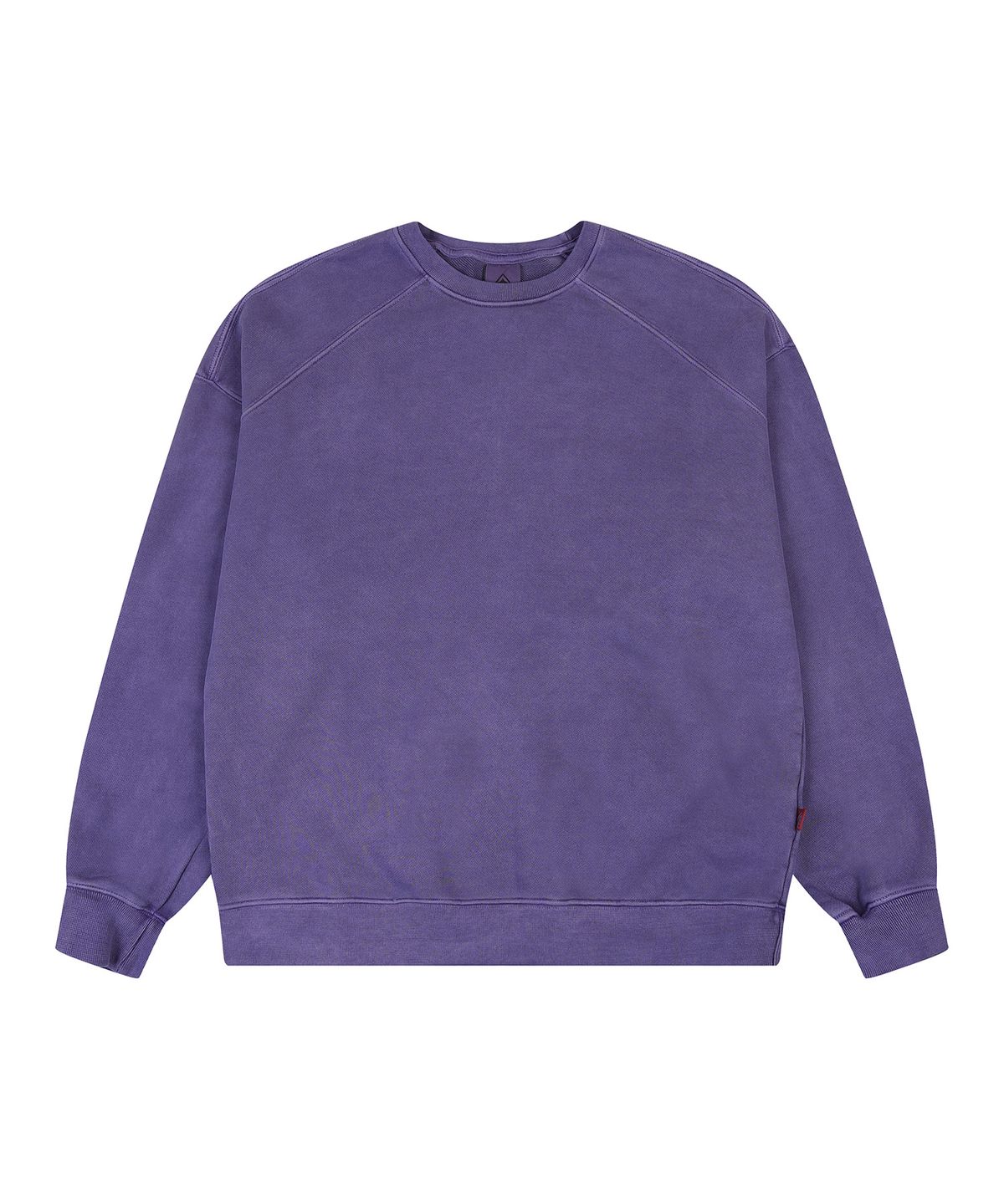 에이던엠(ADERNM) BACK CUT-LINE PIGMENT SWEATSHIRT (PURPLE)