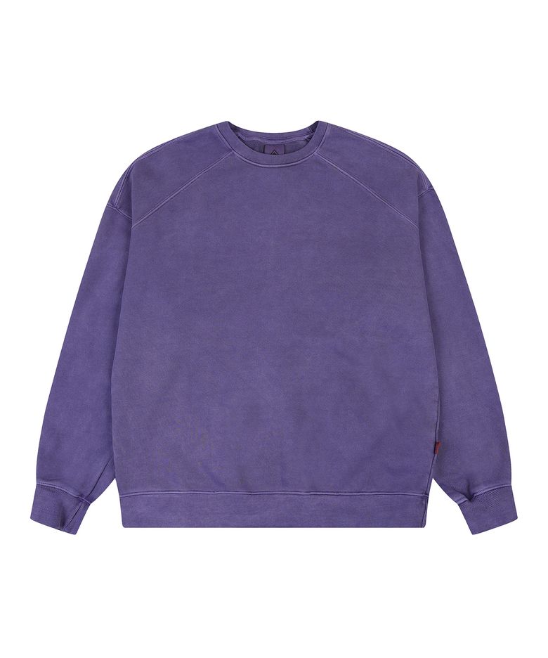 BACK CUT-LINE PIGMENT SWEATSHIRT (PURPLE)