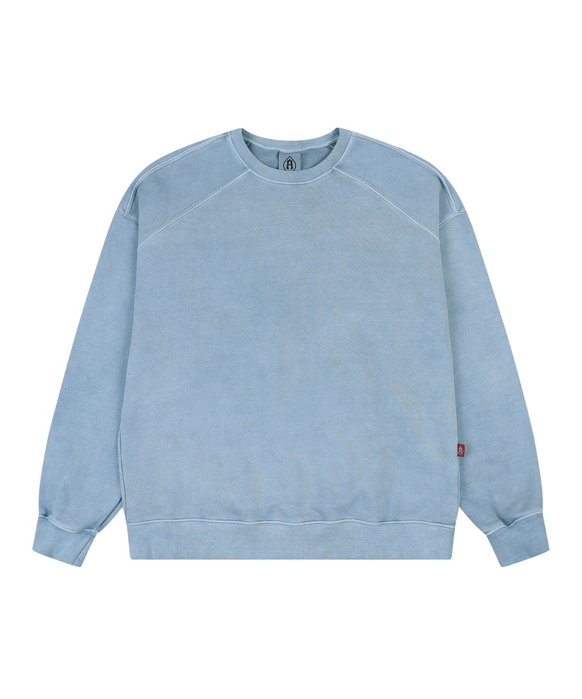 에이던엠(ADERNM) BACK CUT-LINE PIGMENT SWEATSHIRT (SKY)