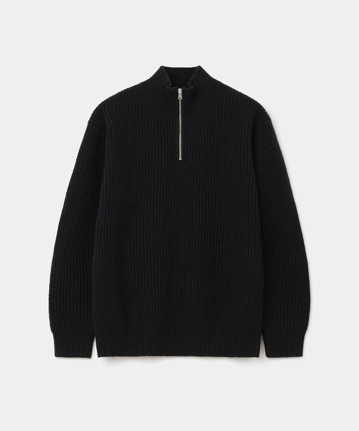 유니폼브릿지(UNIFORM BRIDGE) half zip-up knit black