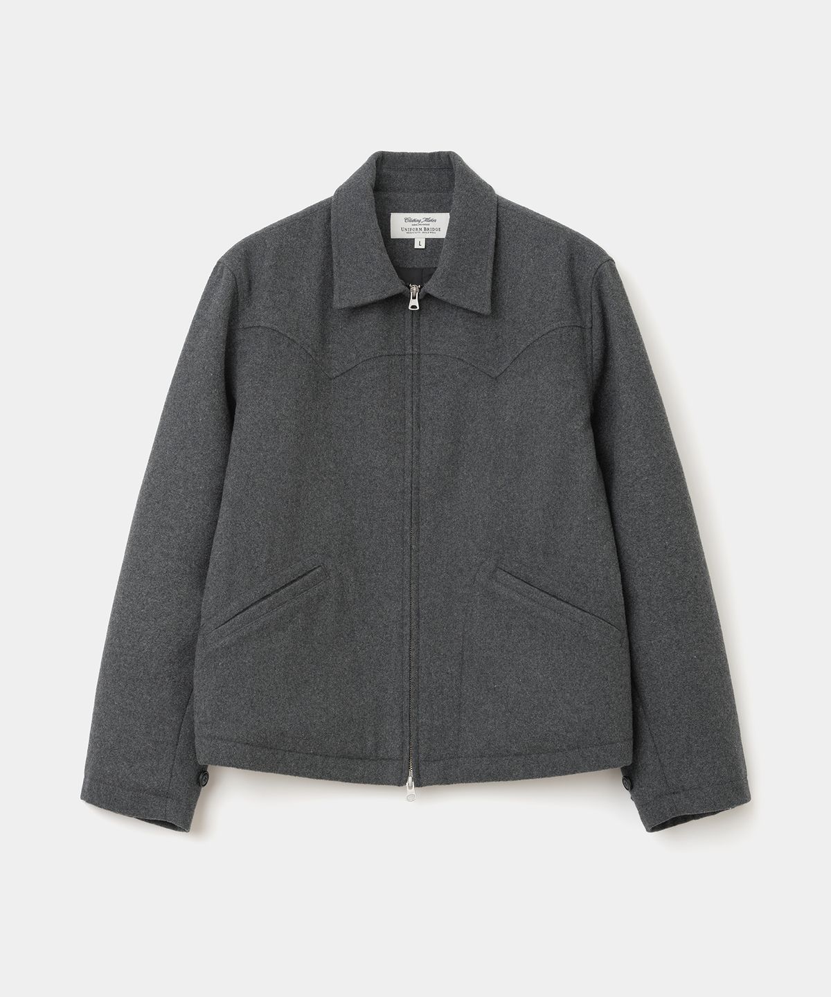 유니폼브릿지(UNIFORM BRIDGE) wool drizzler jacket charcoal