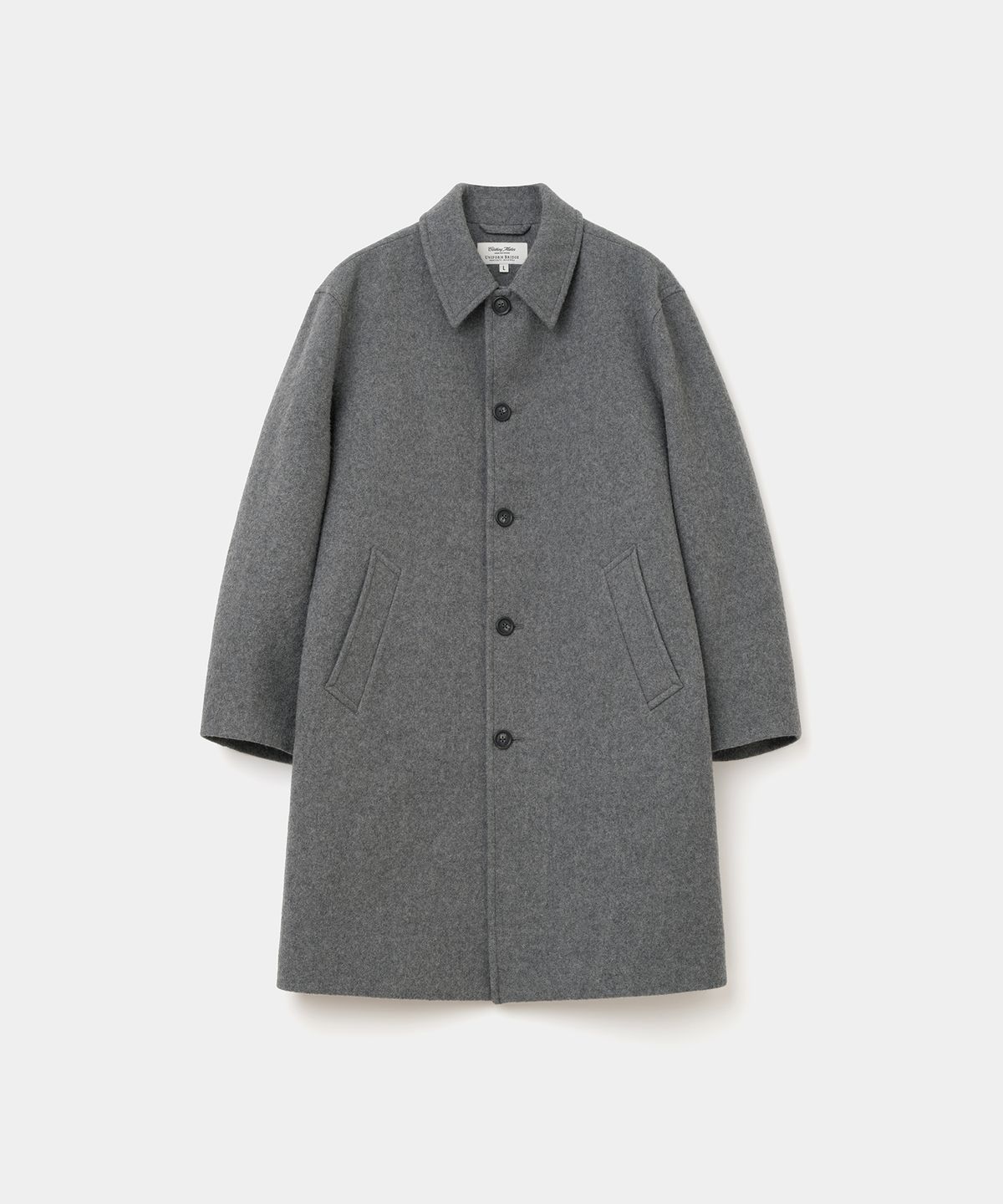 유니폼브릿지(UNIFORM BRIDGE) wool single coat melange grey