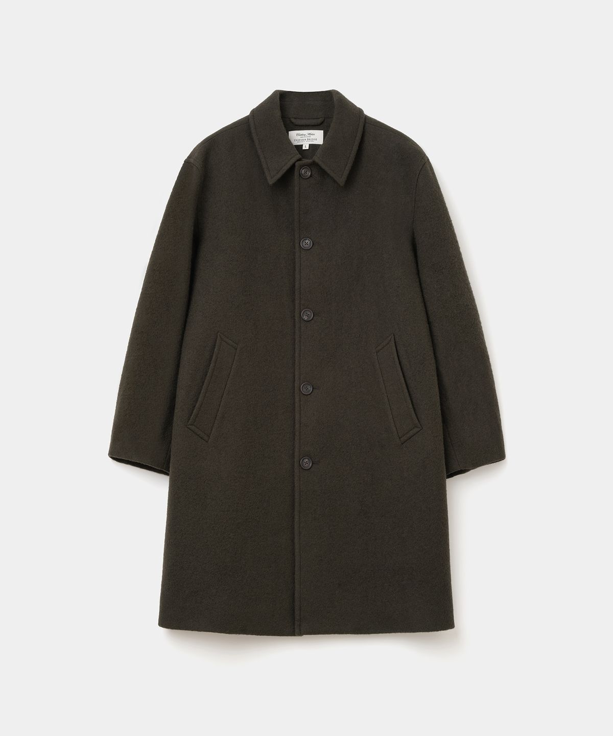 유니폼브릿지(UNIFORM BRIDGE) wool single coat khaki brown
