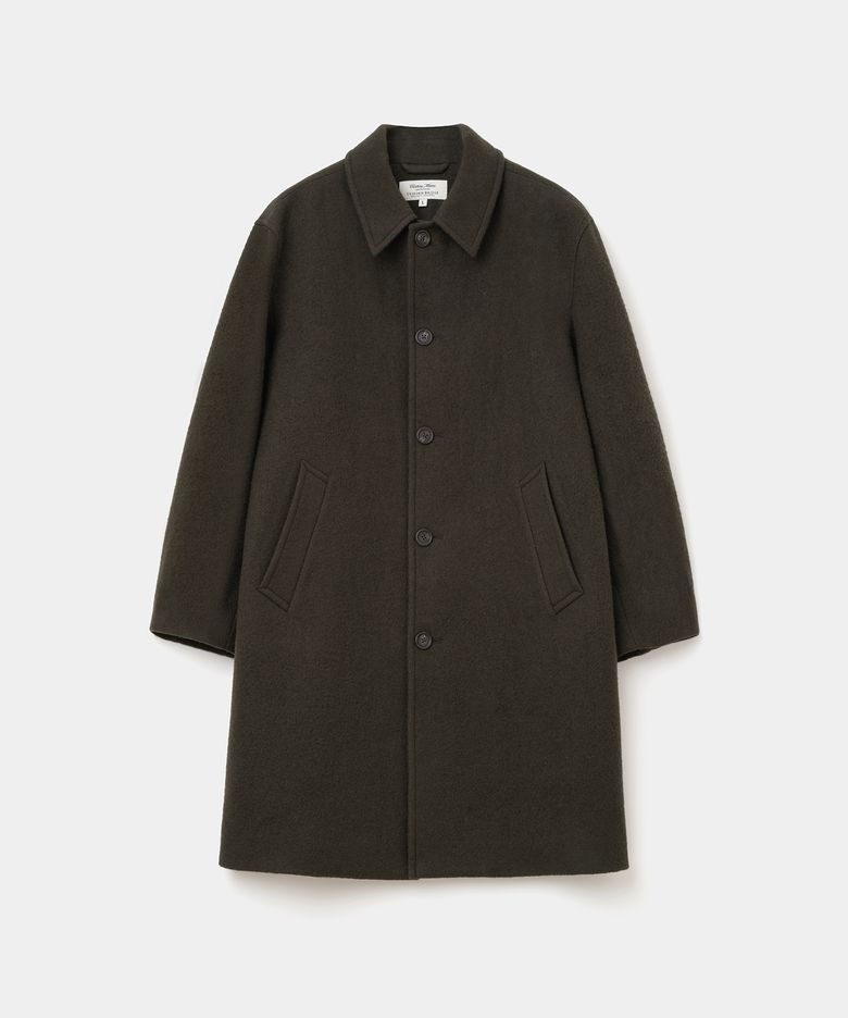 wool single coat khaki brown