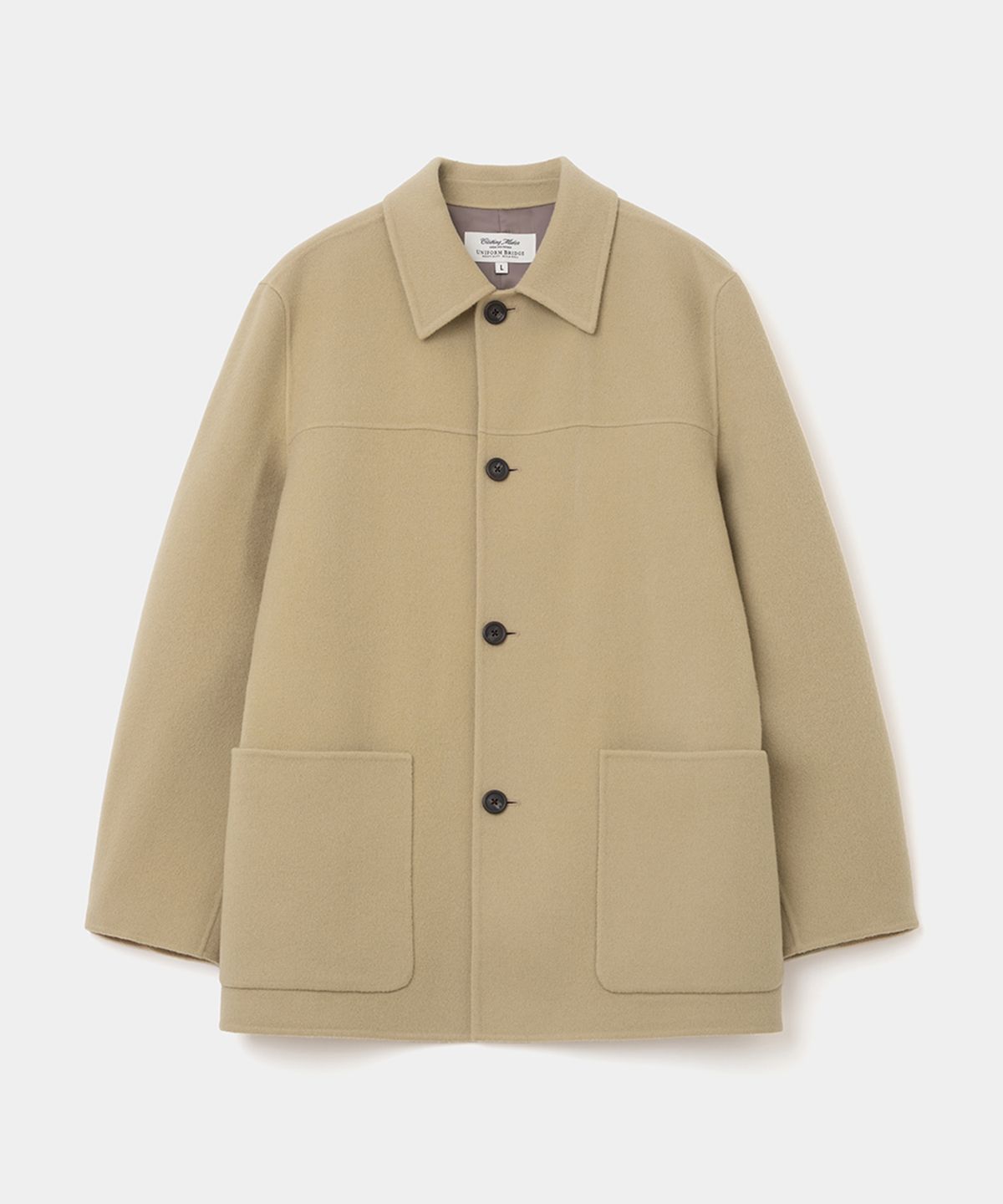 유니폼브릿지(UNIFORM BRIDGE) cashmere blend handmade car coat beige