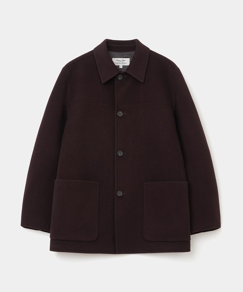 cashmere blend handmade car coat wine