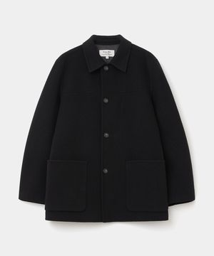 cashmere blend handmade car coat black