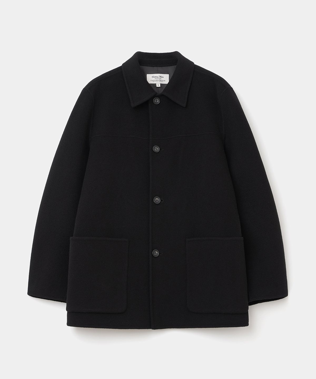 유니폼브릿지(UNIFORM BRIDGE) cashmere blend handmade car coat black