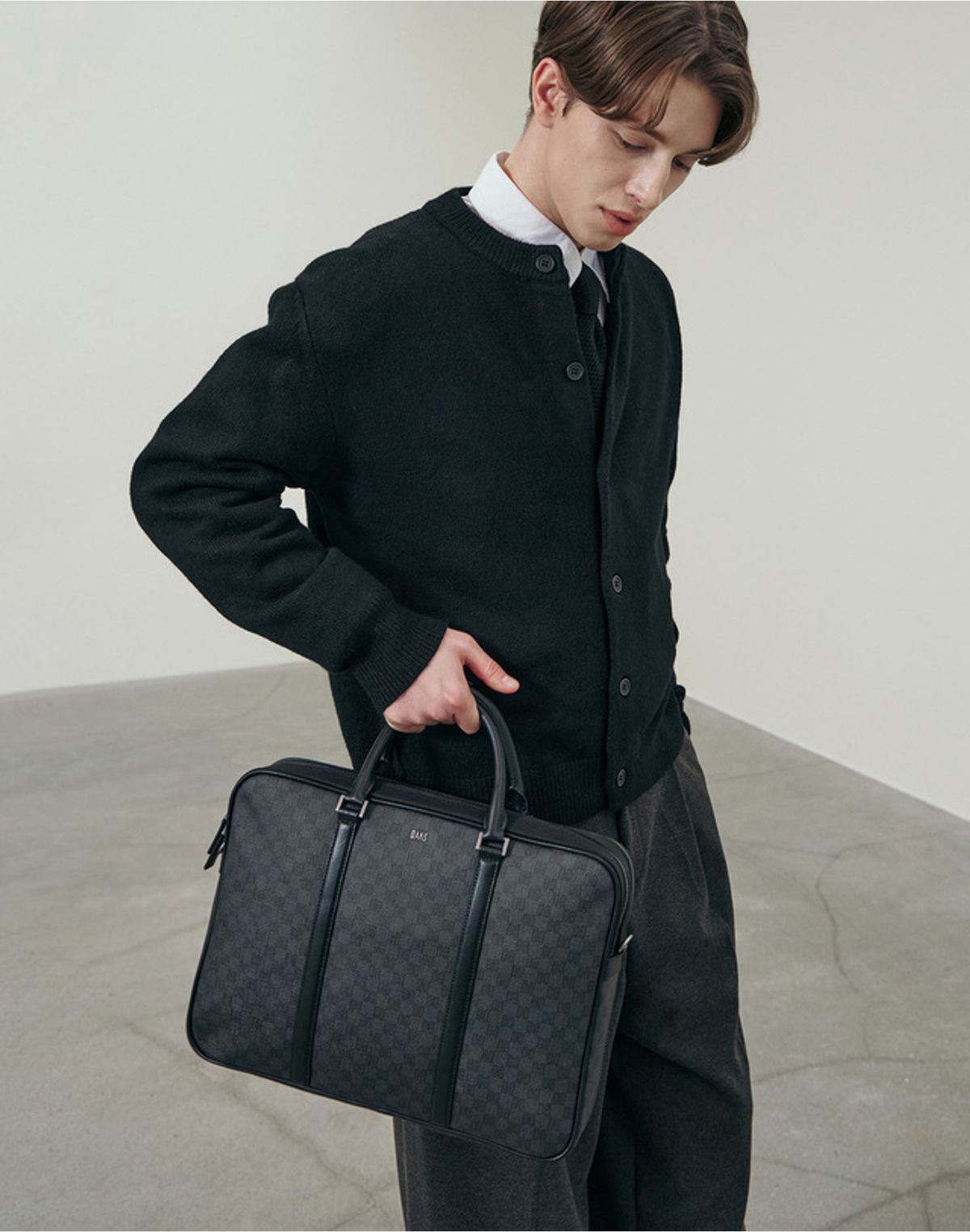 닥스 남성 액세서리(DAKS MEN'S ACCESSORIES) 블랙 홀로필 고강도 소재 서류가방