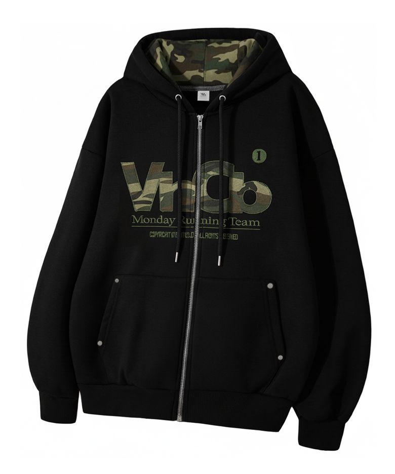 MRT 카모 아플리케 후드집업