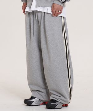 AW 커브드 라인 스웻팬츠 (그레이)