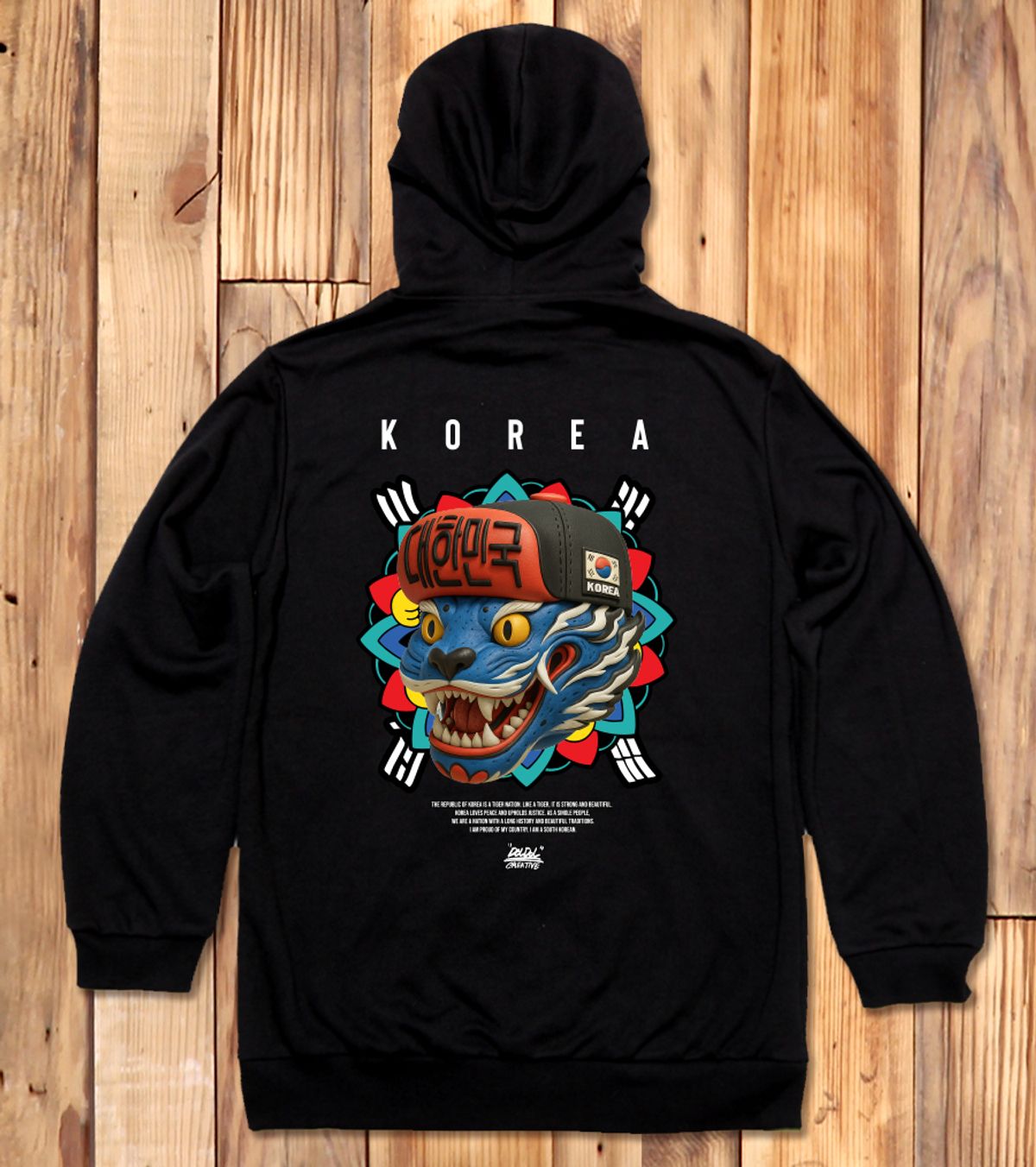 돌돌(DOLDOL) DMK_HOODY_176 그래피티 아티스트 데빌몽키 호랑이 대한민국 후드티 후디