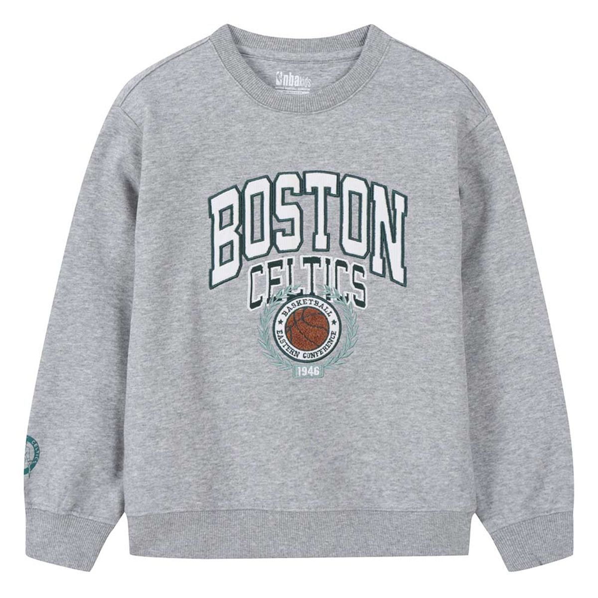 엔비에이 키즈(NBA KIDS) BOS 팀 로고 맨투맨(K254TS070P) 멜란지 그레이