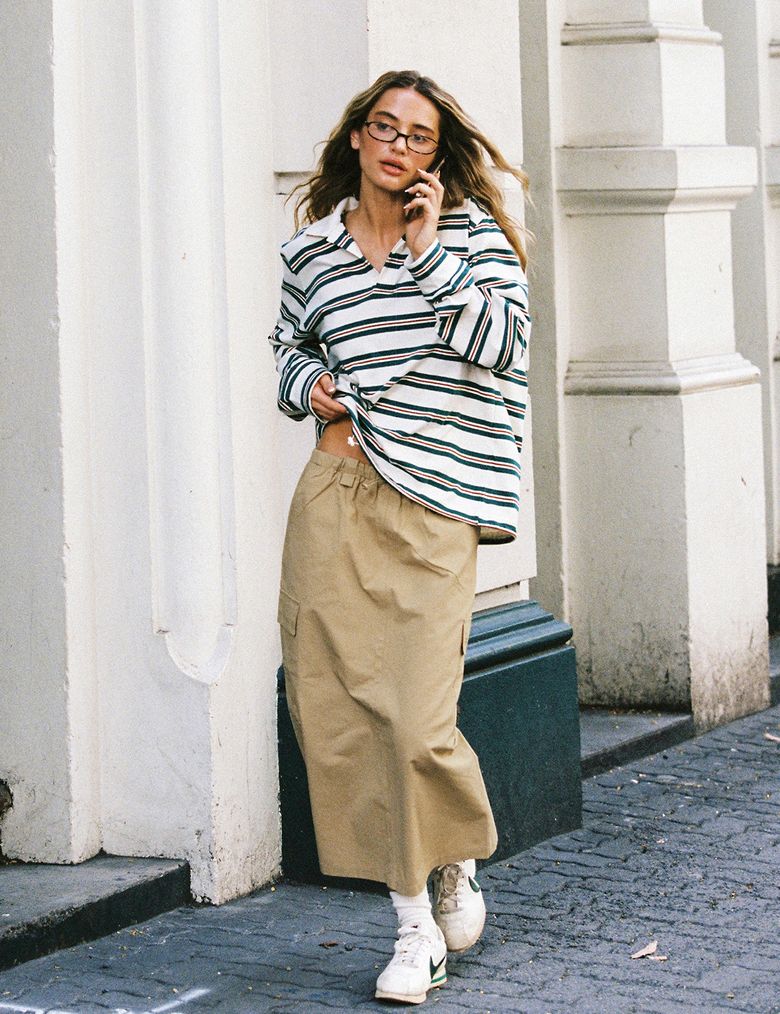 ALL-DAY CARGO SKIRT_BEIGE