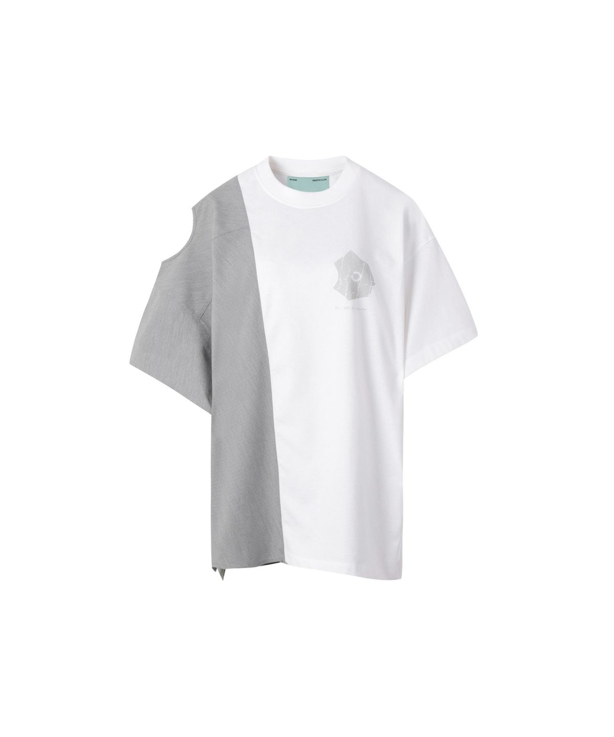 래코드(RECODE) (RE;CODE × OBJECTS IV LIFE by Daniel Arsham) Half Fabric Mixed Top R0TAX25220WHX