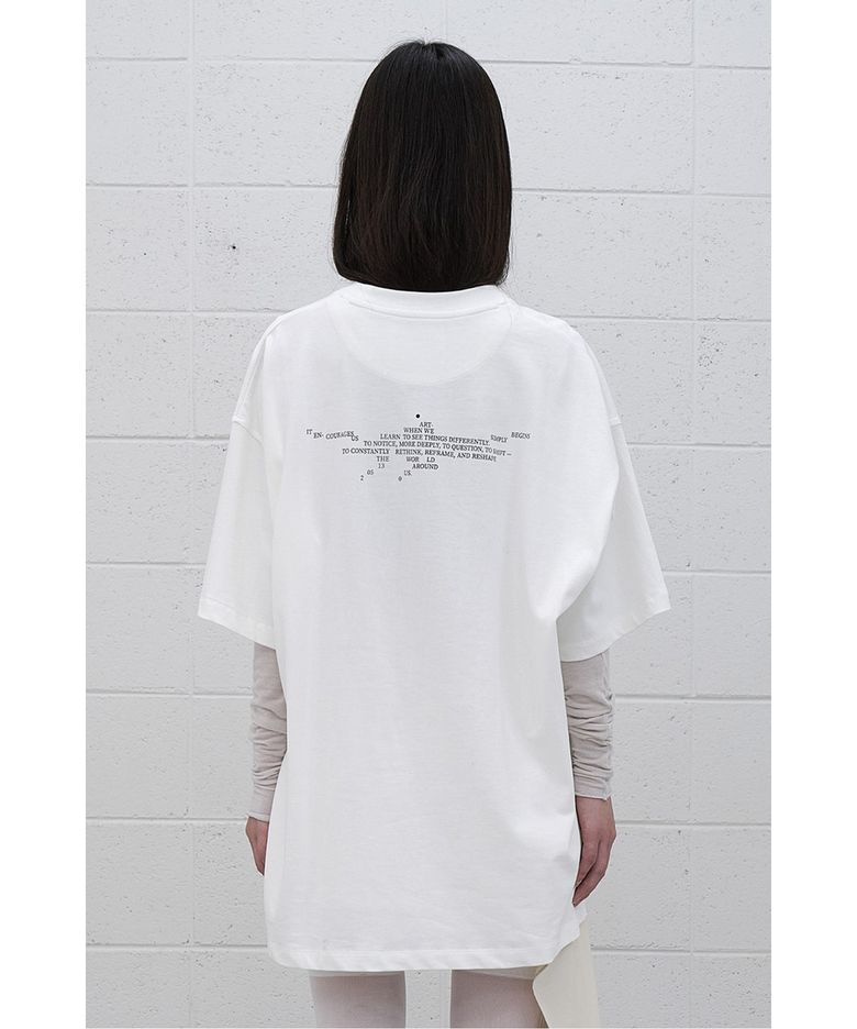 (RE;CODE × OBJECTS IV LIFE by Daniel Arsham) Typography T-shirt R0TAX25222WHX