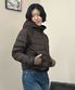 [우먼] [덕다운ver.] 라이트웨이트 후드 덕다운 패딩 자켓 브라운 COWJP001BROWN