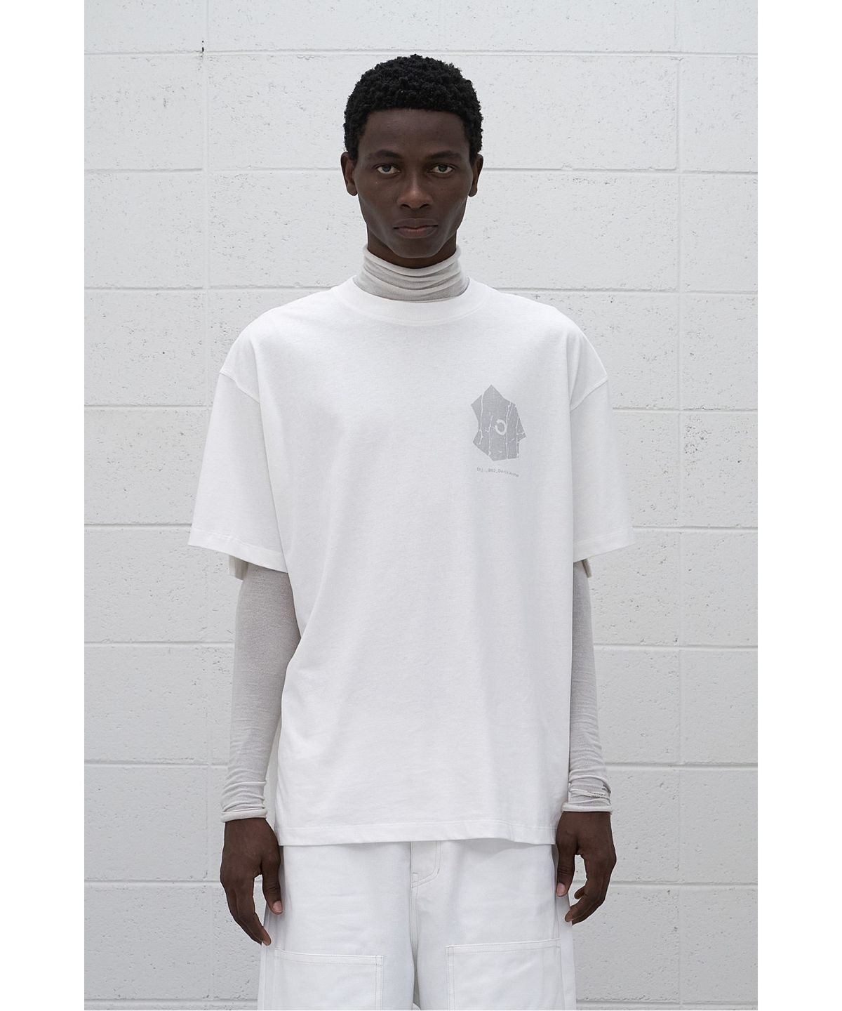 래코드(RECODE) (RE;CODE × OBJECTS IV LIFE by Daniel Arsham) Garment Layered T-shirt R0TAX25221WHX