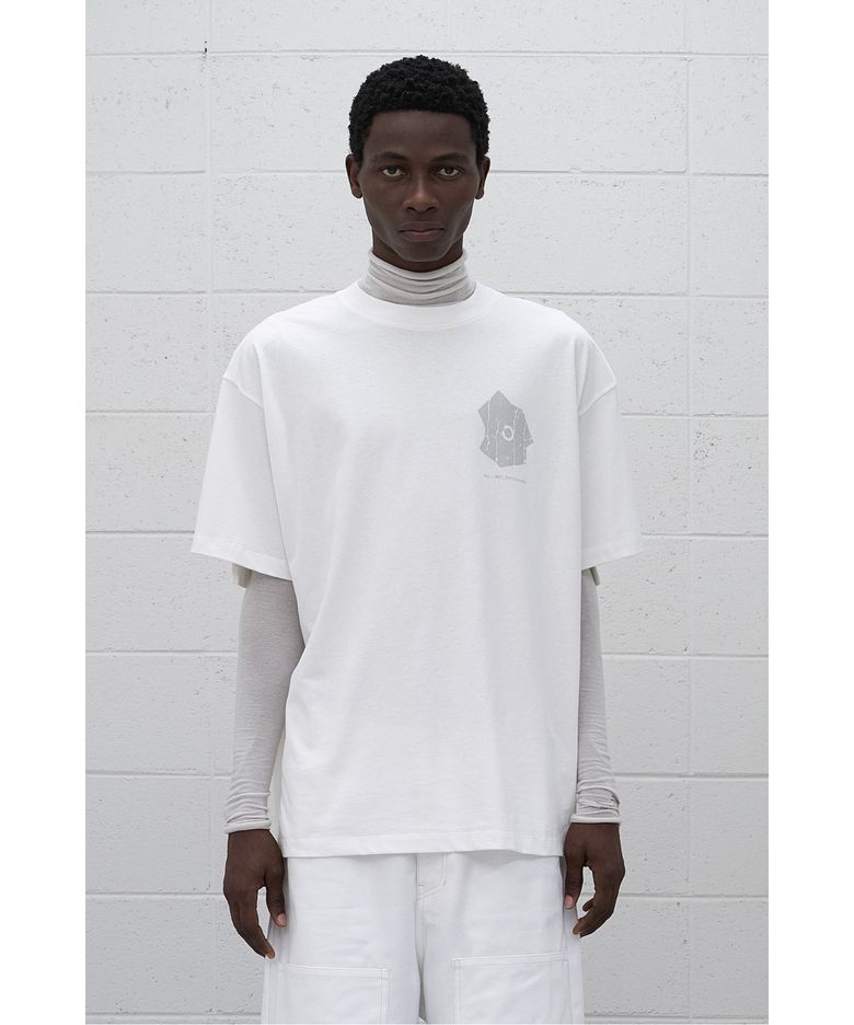 (RE;CODE × OBJECTS IV LIFE by Daniel Arsham) Garment Layered T-shirt R0TAX25221WHX