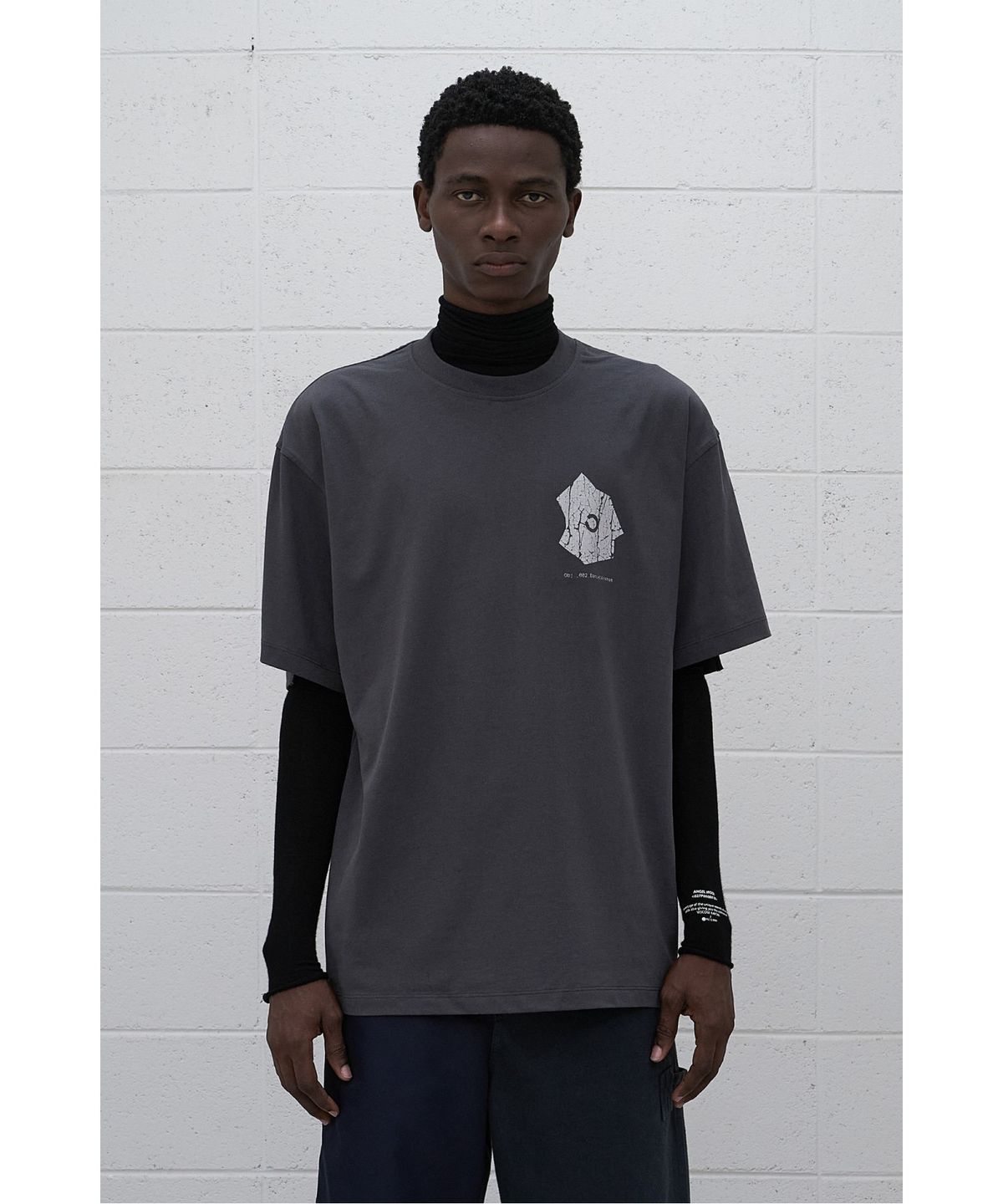 래코드(RECODE) (RE;CODE × OBJECTS IV LIFE by Daniel Arsham) Garment Layered T-shirt R0TAX25221GYX
