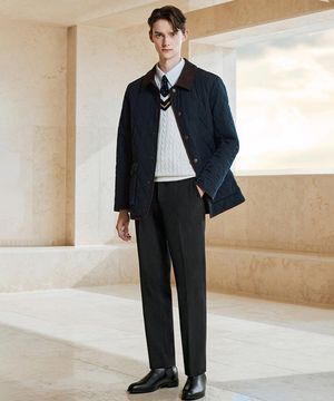 25FW 라이크라 밴딩 슬랙스 차콜