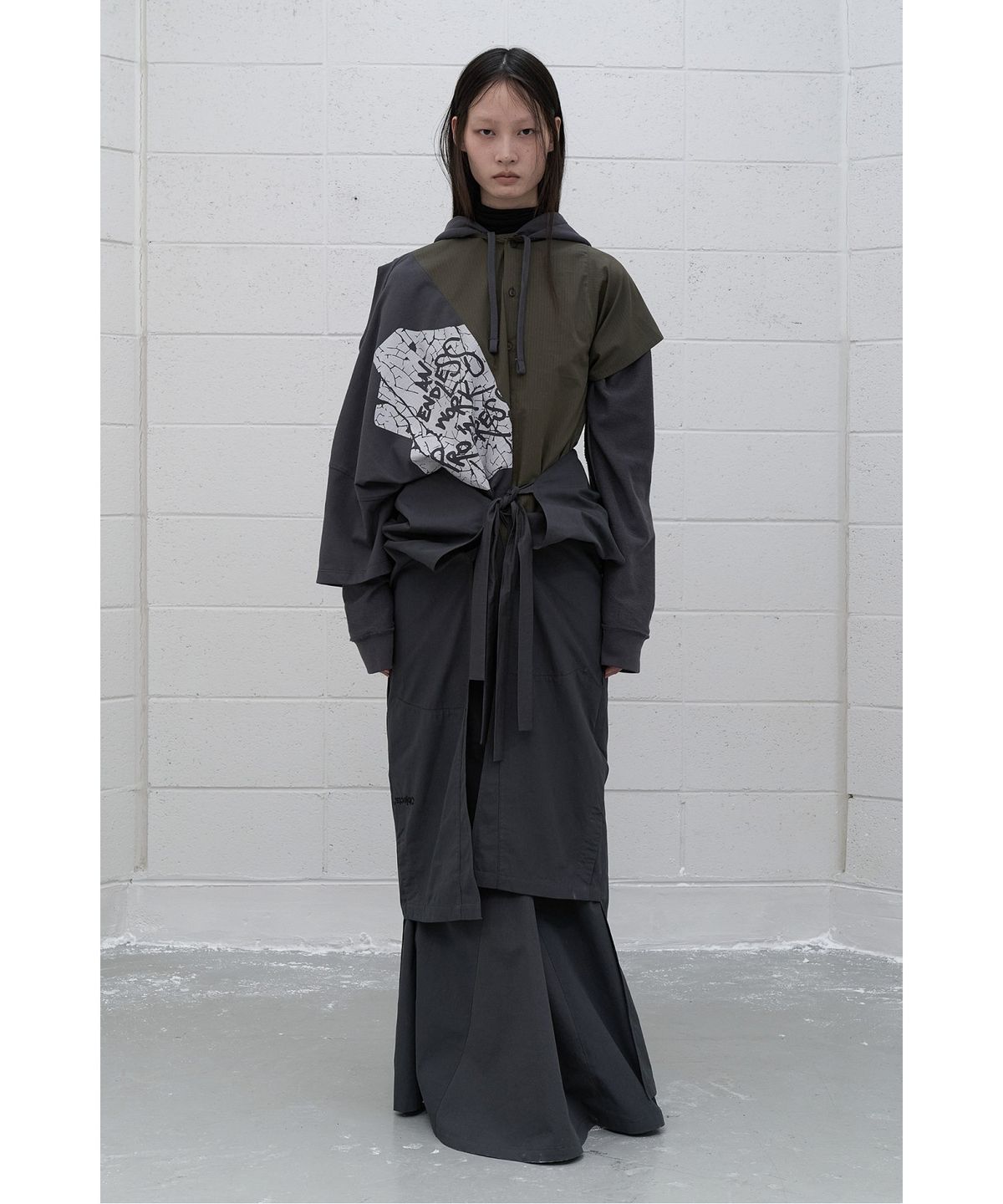 래코드(RECODE) (RE;CODE × OBJECTS IV LIFE by Daniel Arsham) Reworked Pants Layering Dress R0DAA25202GYX
