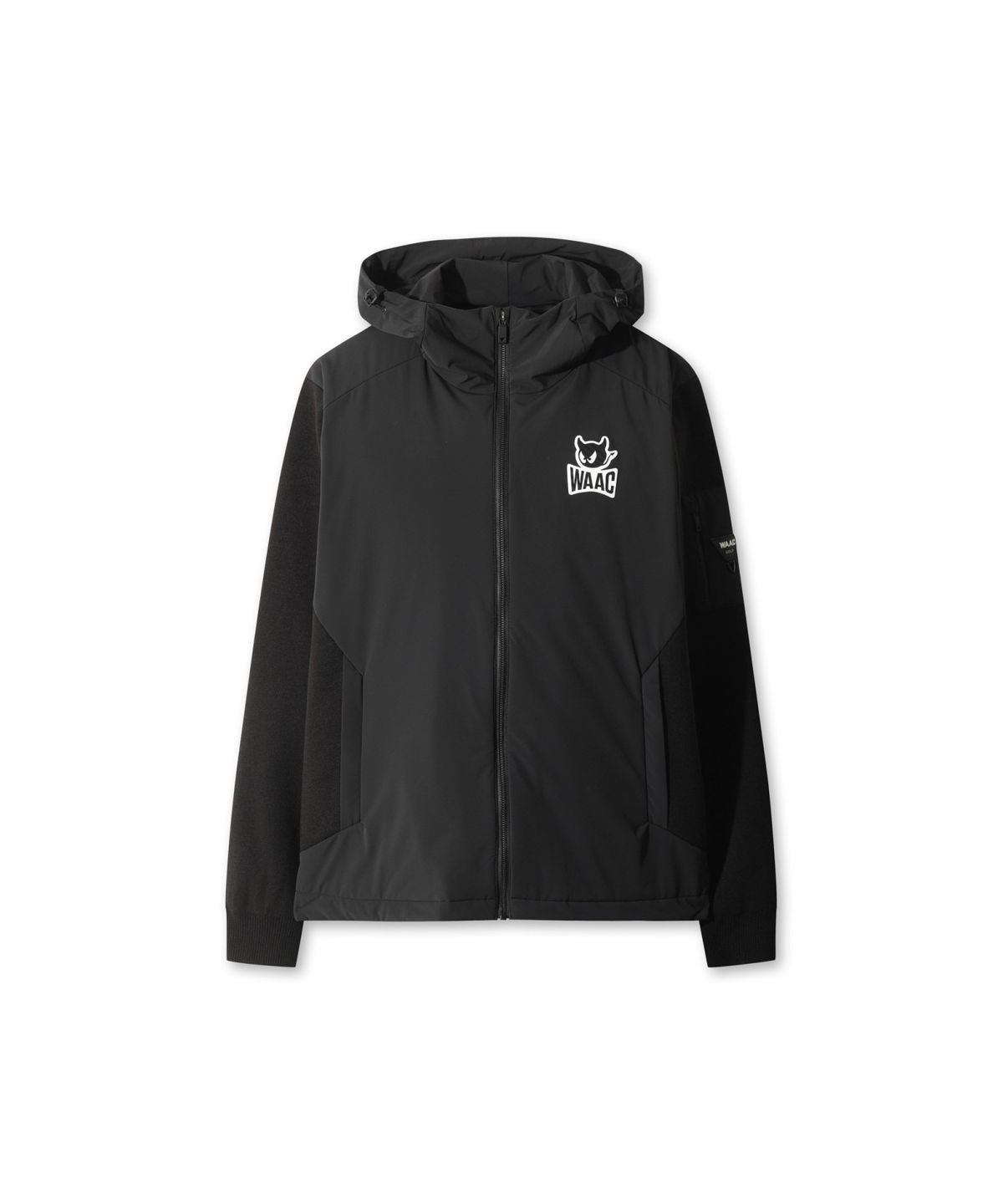 왁(WAAC) [PLAYER S EDITION] Knit Hybrid Hoodie Jacket WMWAW25702BKX