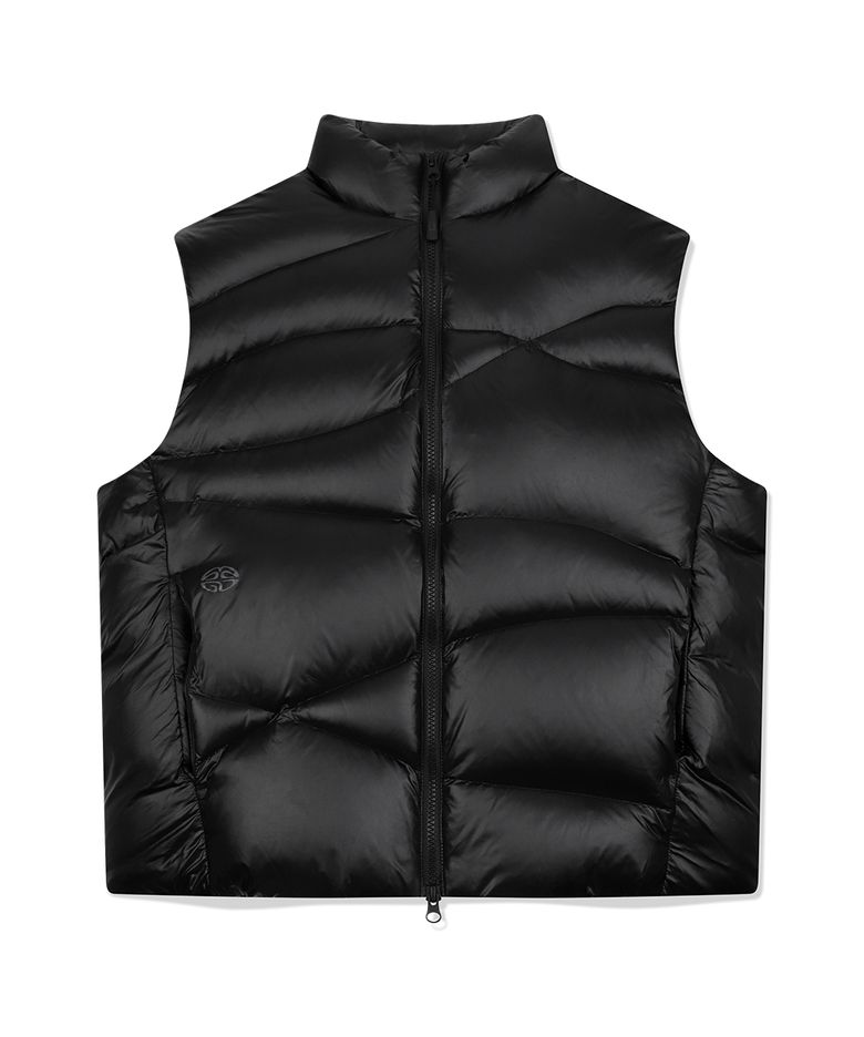 WAVY DOWN VEST BLACK(MG2FWMB902A)