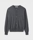 [SUPERIOR] ESSENTIAL SUPERFINE ROUND CARDIGAN [CHARCOAL]